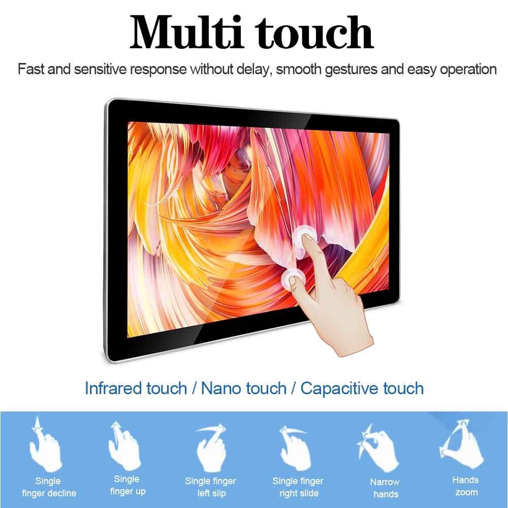Wall-Mounted Touchscreen Digital Menu Board — Android LCD Display