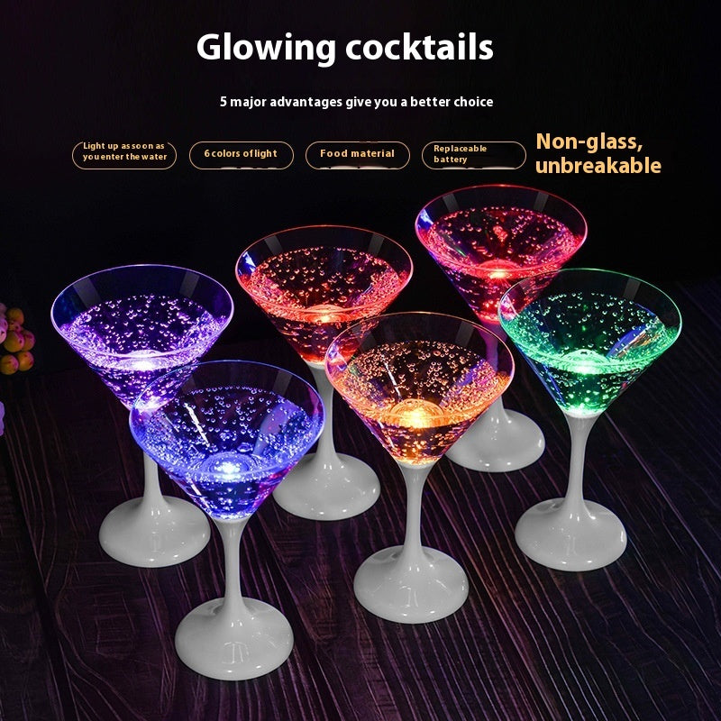 LED Illuminated Cocktail Glass Set — 6 Pieces