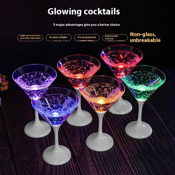 LED Illuminated Cocktail Glass Set — 6 Pieces