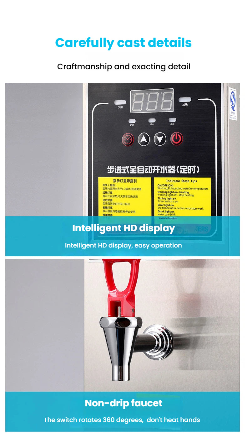 Commercial Countertop Water Boiler — Stepped Hot Water Dispenser
