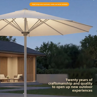 Outdoor Restaurant Umbrella with Aluminum Shaft and Marble Base image preview