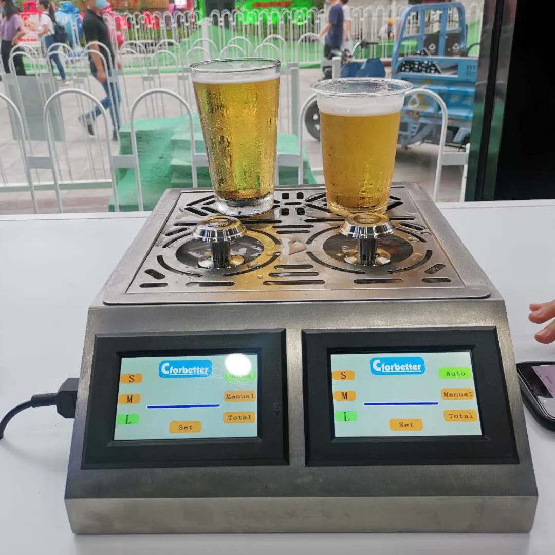 Magnetic-bottom beer glasses