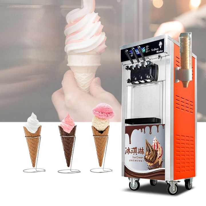 Professional Soft Serve Ice Cream Machine – For Yogurt, Milk – For Cafes & Restaurants