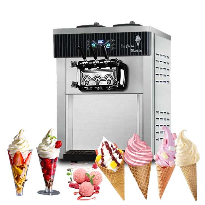 Professional Soft Serve Ice Cream Machine – For Yogurt, Milk – For Cafes & Restaurants