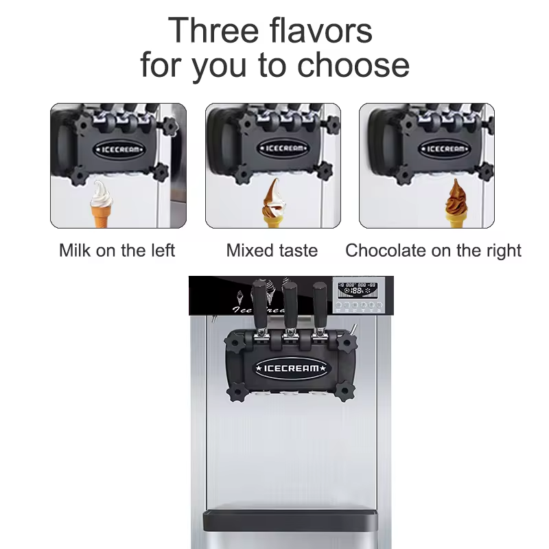 Professional Soft Serve Ice Cream Machine – For Yogurt, Milk – For Cafes & Restaurants