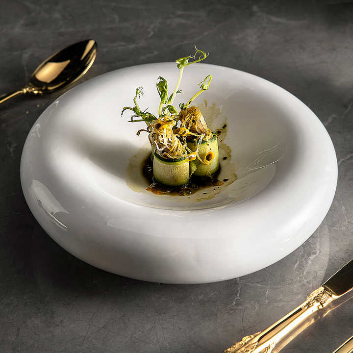 Creative White Ceramic Soup Bowls