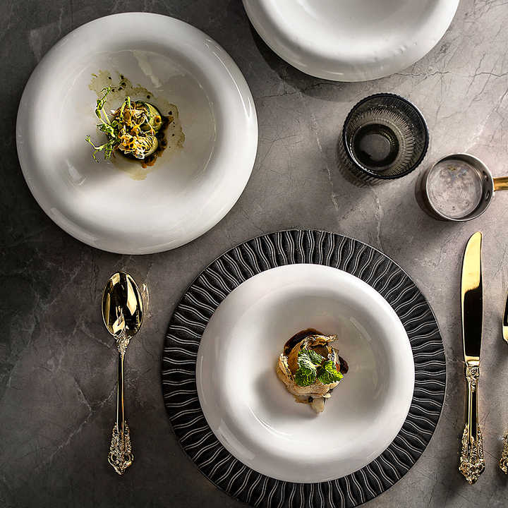 Creative White Ceramic Soup Bowls