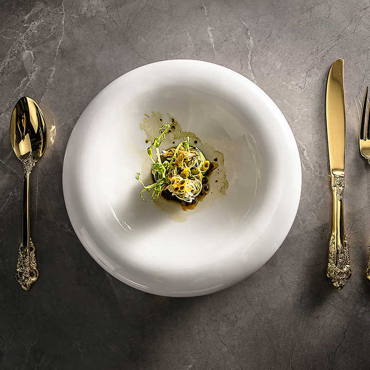 Creative White Ceramic Soup Bowls