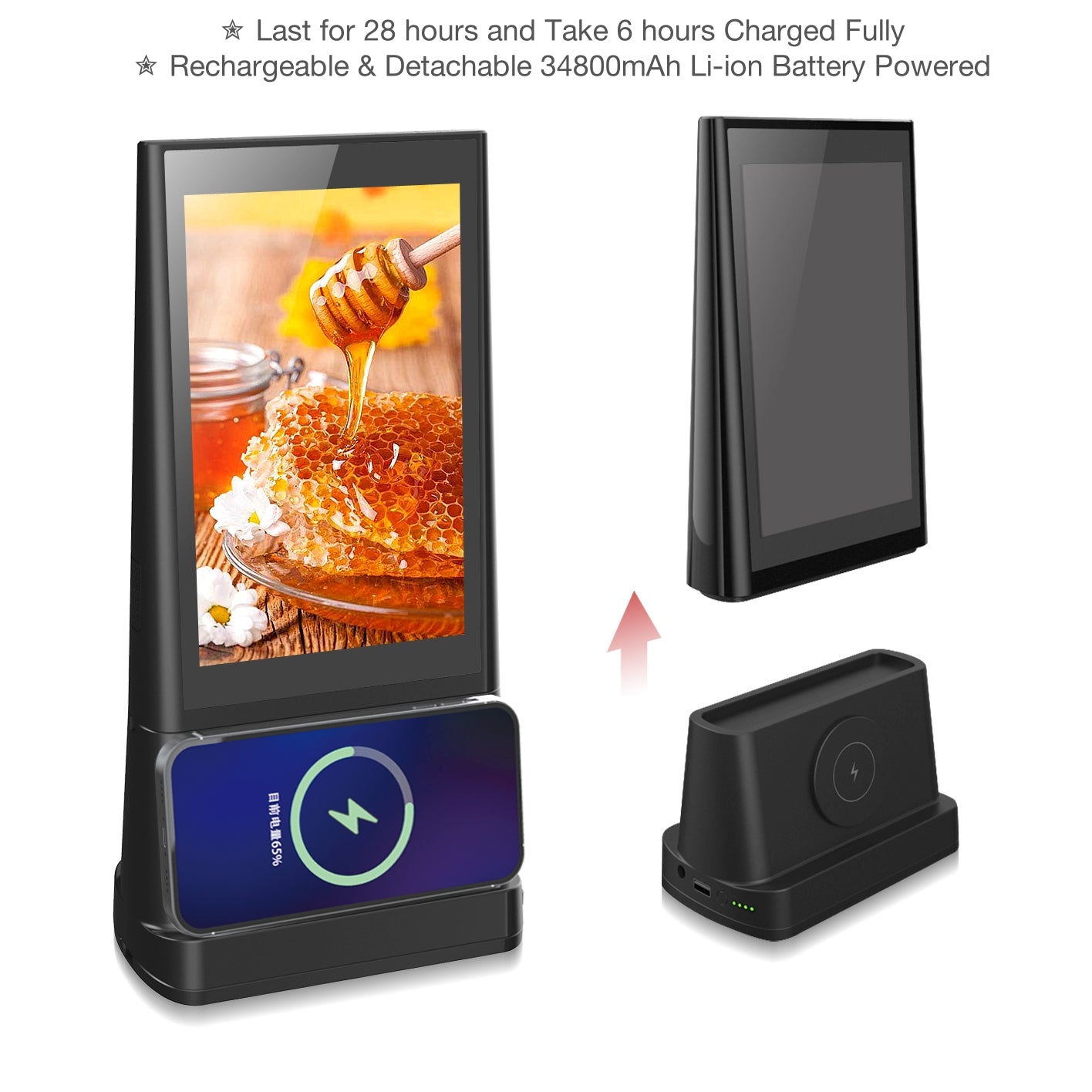 Interactive Tabletop Touch Screen Menu 10.1 Inch