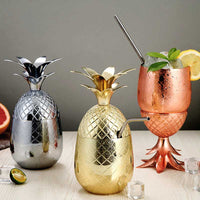 Pineapple Stainless Steel Cocktail Glasses image preview