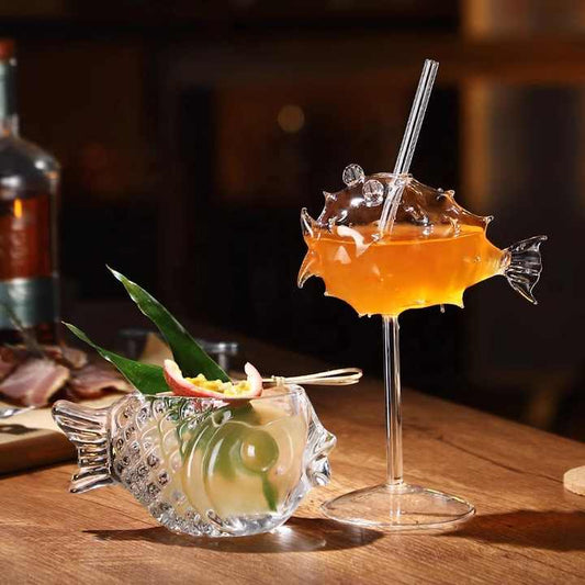 Puffer Fish Cocktail Glasses