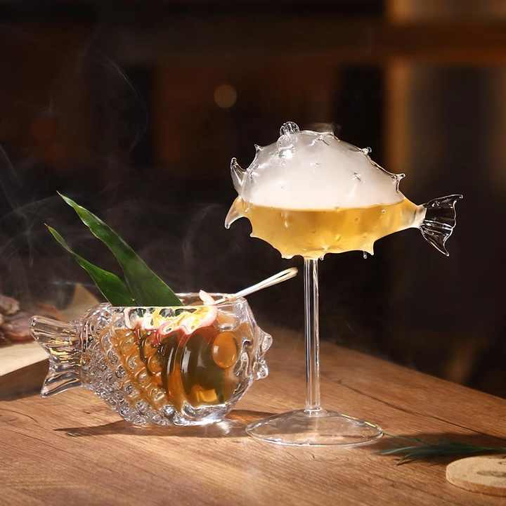 Puffer Fish Cocktail Glasses