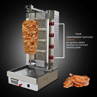 4-Burner Commercial Shawarma &amp; Doner Kebab Machine image preview