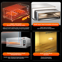 Vista previa de la imagen de Commercial Electric Deck Oven — 3-Layer, 3-Tray