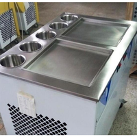 Commercial Rolled Fried Ice Cream Machine — Double Flat Pan image preview