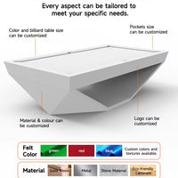 Vista previa de la imagen de Custom-Design Solid Wood Pool Table — Slate Bed Billiard Table