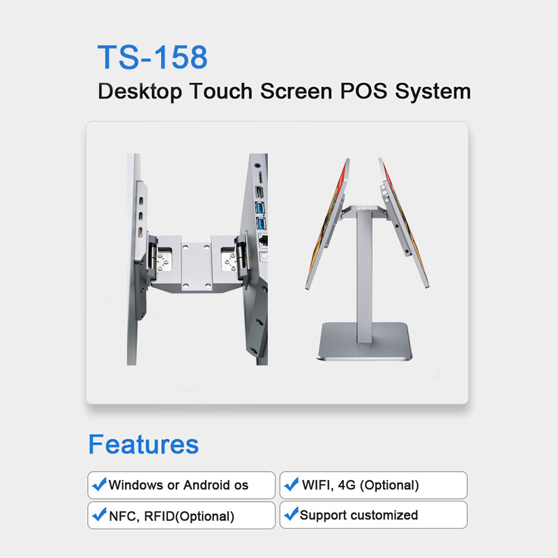 All-in-One Android POS System — 15.6" Dual Touch Screen with Printer