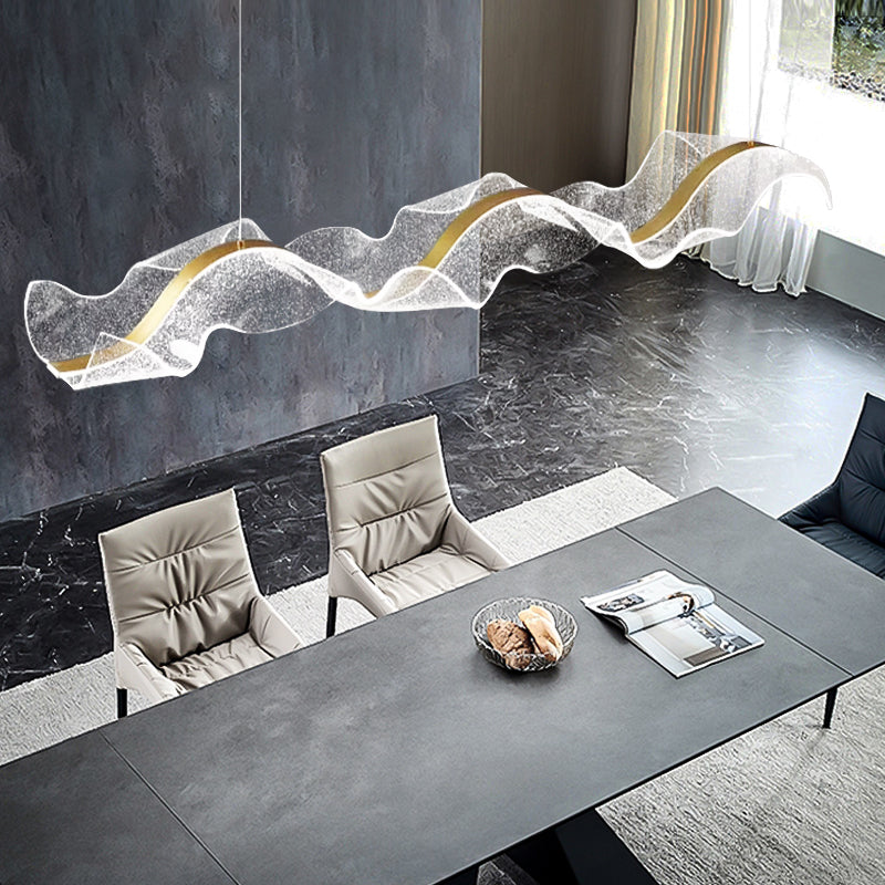 Modern LED Linear Pendant Light — Dining & Restaurant Chandelier