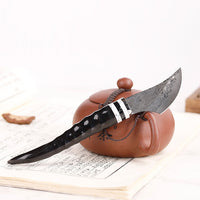 Sheep Horn Incense Knife with Ebony &amp; Wood Handle image preview