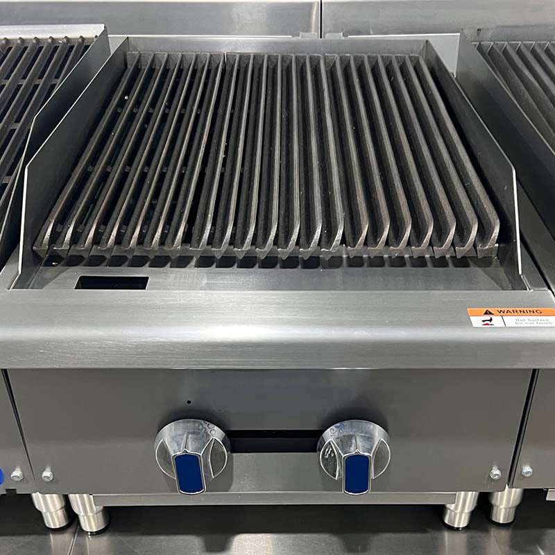 Commercial Gas Charbroiler — Heavy-Duty Countertop Stainless Steel