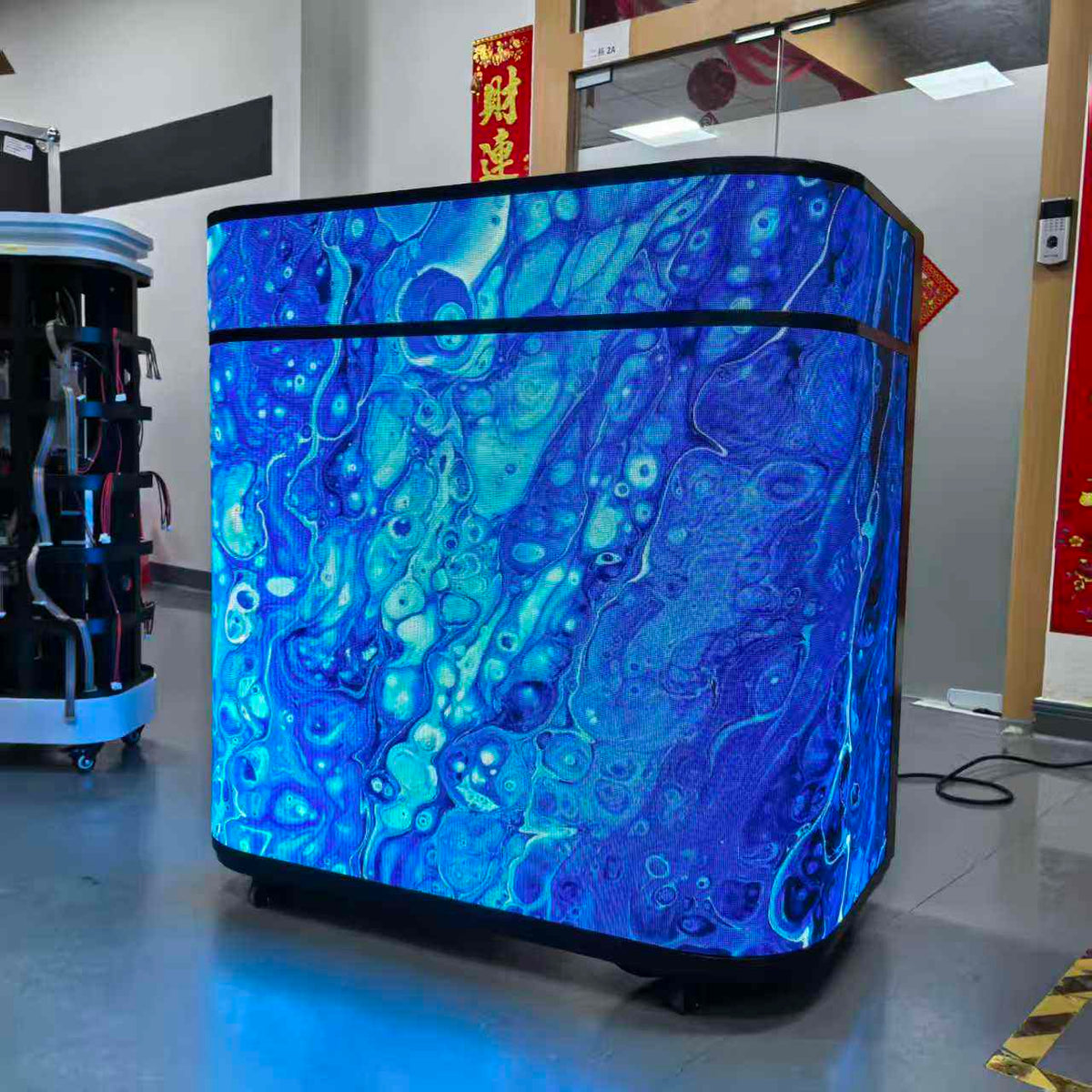 Front Desk LED Display — Curved Reception & DJ Booth Screen