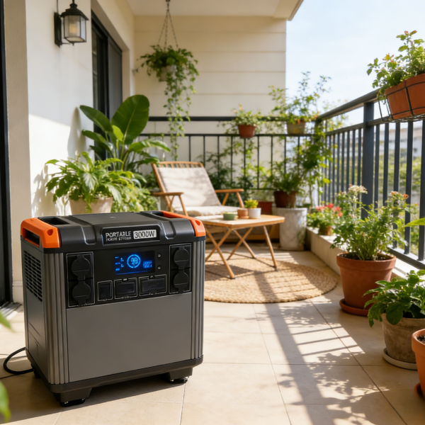 Portable Solar Power Station — 3000W, 5376Wh LiFePO4