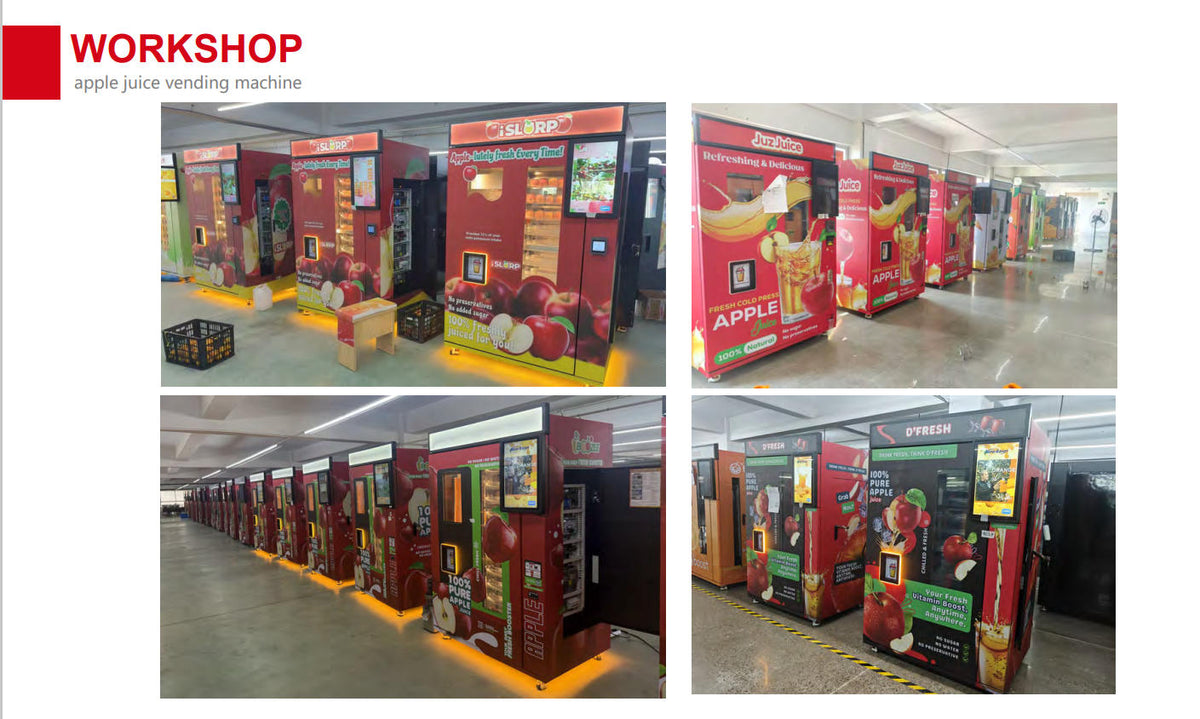Fresh-Squeezed Juice Vending Machine — Refrigerated, Touchscreen