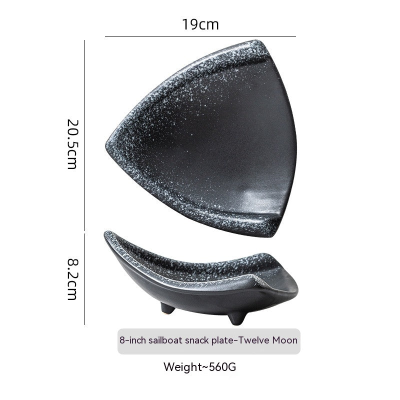 Stegosaurus Scale Porcelain Plate - Premium Restaurant Tableware