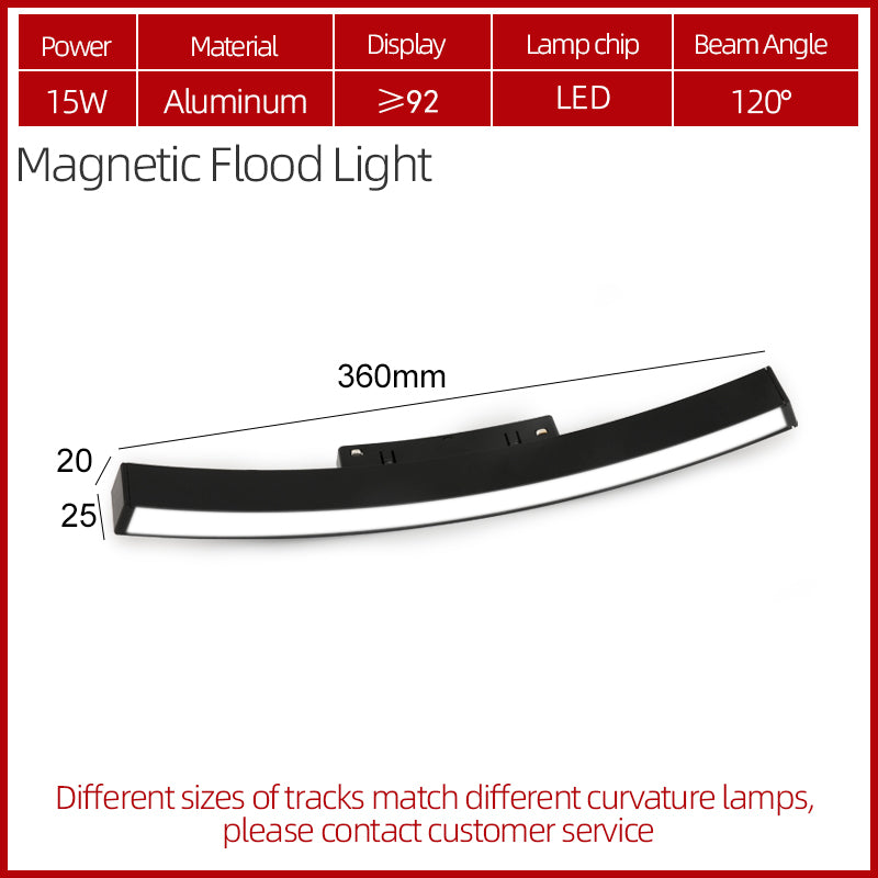 Circular Magnetic LED Track Light System — 48V, Dimmable