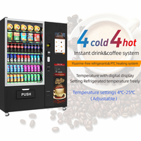 Vista previa de la imagen de Máquina expendedora comercial de café y snacks — pantalla táctil de 22"