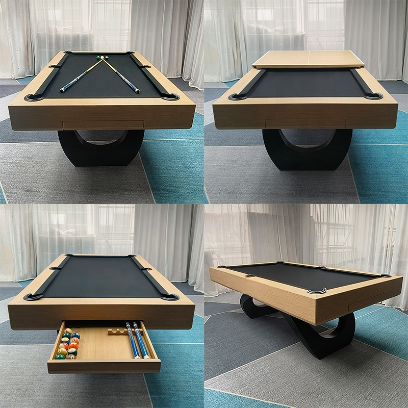 Solid Walnut Slate Pool Table — American 7/8/9 ft