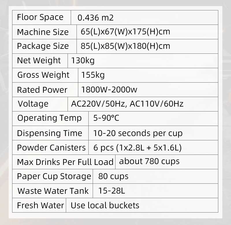 Automatic Protein Shake Vending Machine — 6-Canister