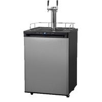 2-Tap Beer Kegerator — Stainless Steel image preview