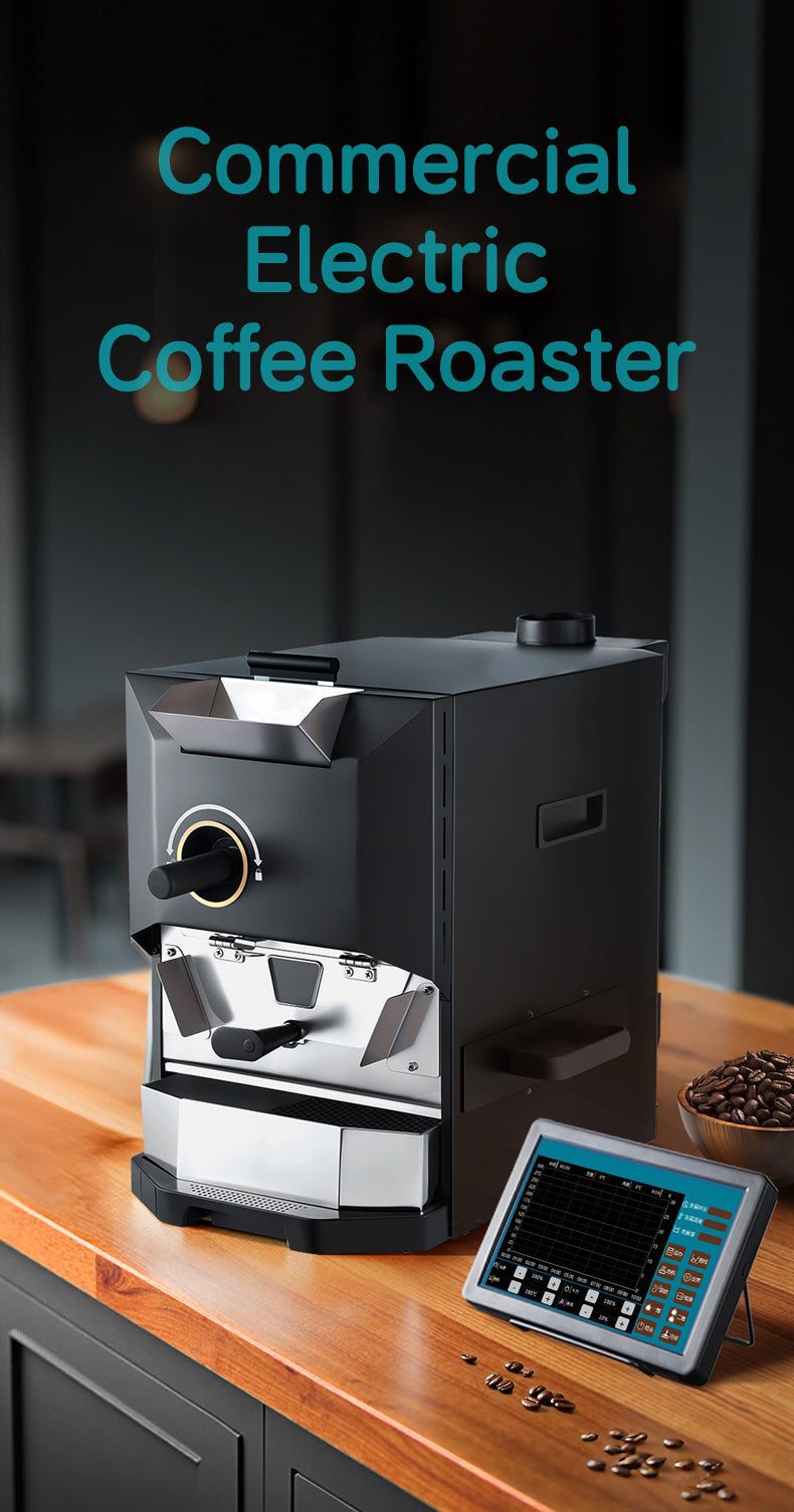 Commercial Electric Coffee Roaster — 1 kg, Touchscreen Control