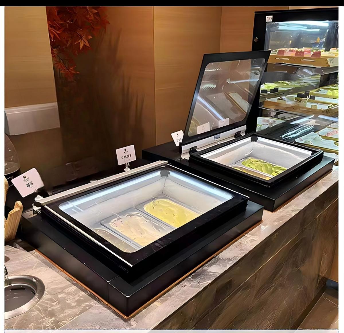 Countertop Gelato Display Freezer — 20 L Glass-Door Showcase