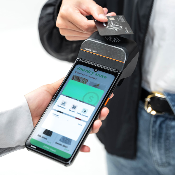 Handheld Android Mobile POS Terminal with Built-In Thermal Printer