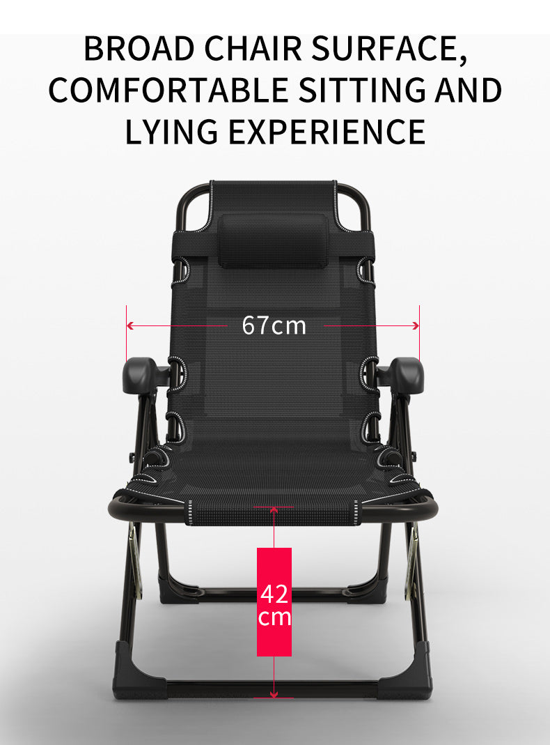 Zero-Gravity Outdoor Lounge Chair — Folding Recliner with Adjustable Headrest