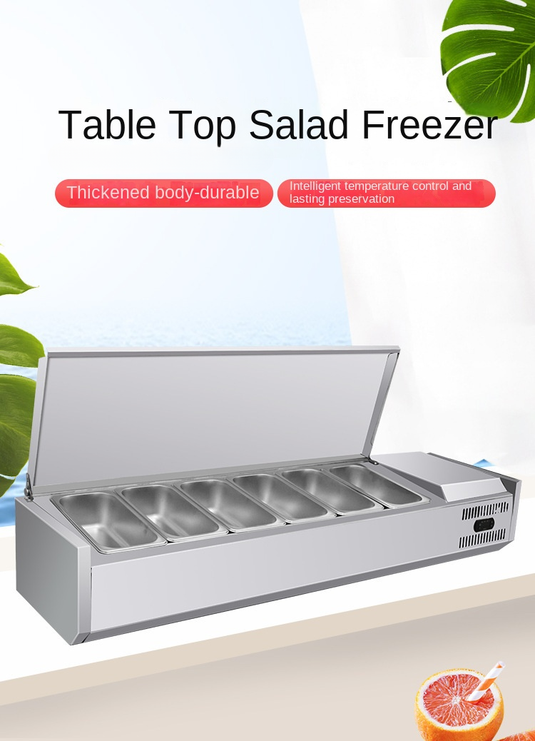 Refrigerated Countertop Salad & Prep Rail
