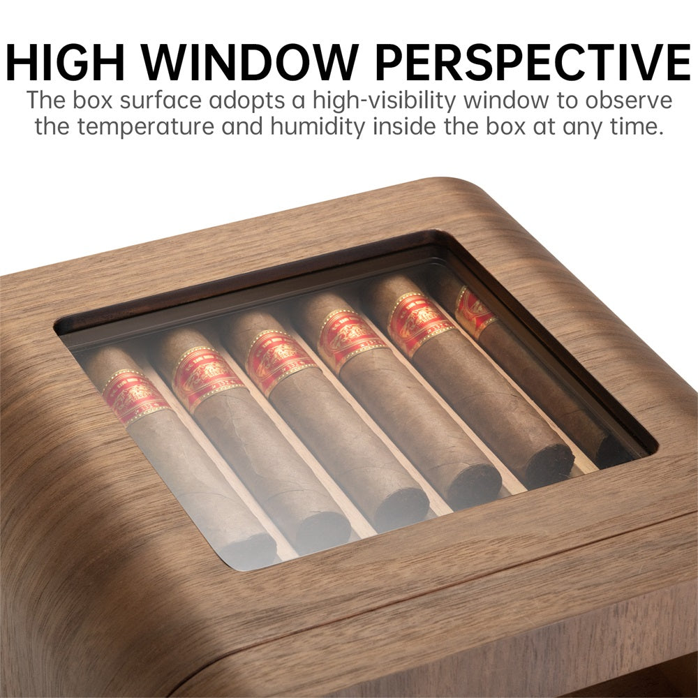 Cedar-Lined Cigar Humidor Cabinet — 110-Cigar Capacity