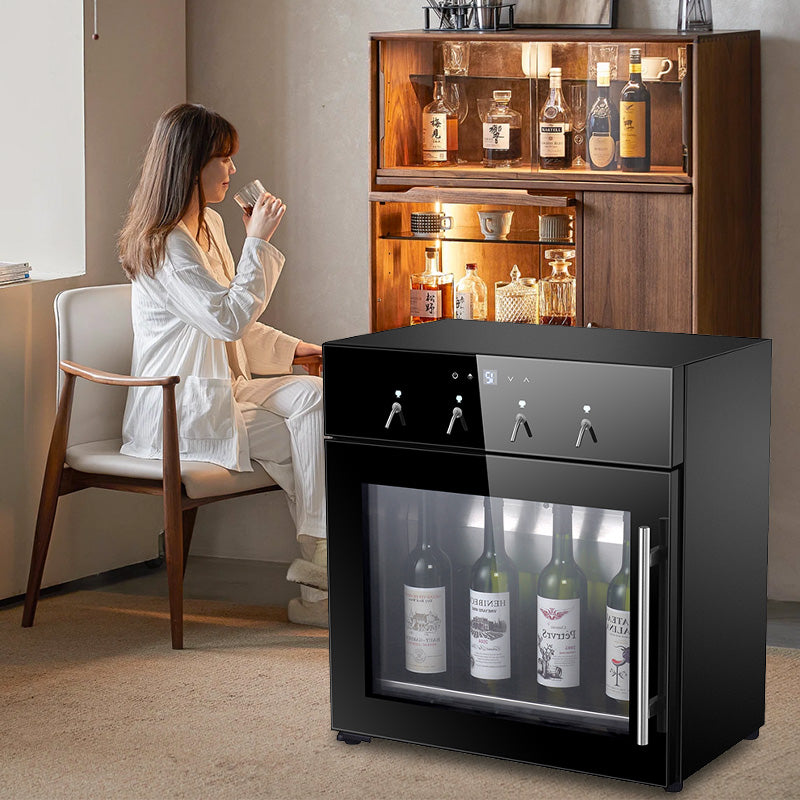 4-Bottle Wine Dispenser with LED Touch Screen — Argon Preservation