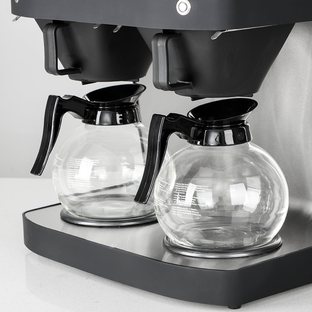 Commercial Dual-Jug Filter Coffee Brewer — Stainless Steel