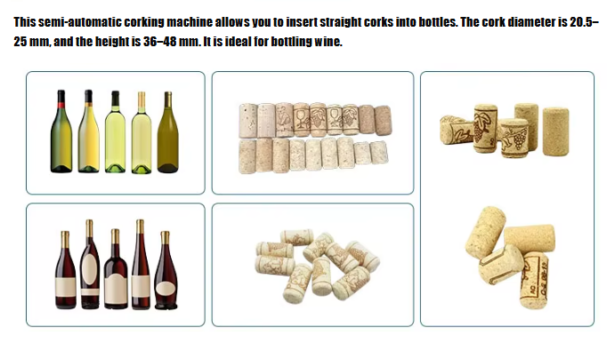 Semi-Automatic Wine Corking & Capping Machine