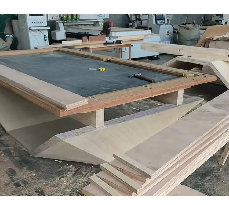 Billard 3 en 1 ardoise, table à manger — bois massif