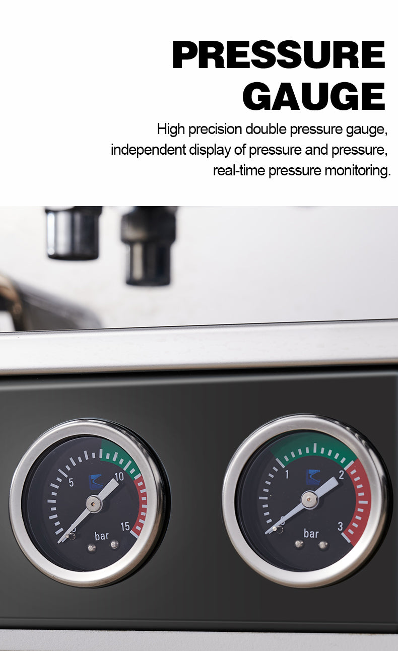 Commercial 3-Group Semi-Automatic Espresso Machine — Heat Exchange