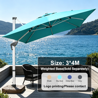 Cantilever Patio Umbrella — Aluminum LED Offset Parasol image preview