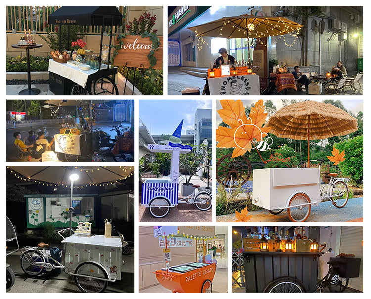 Electric Cargo Tricycle Coffee Bike — Mobile Food Cart