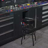 Modern Steel-Frame Rotating Commercial Bar Stool
