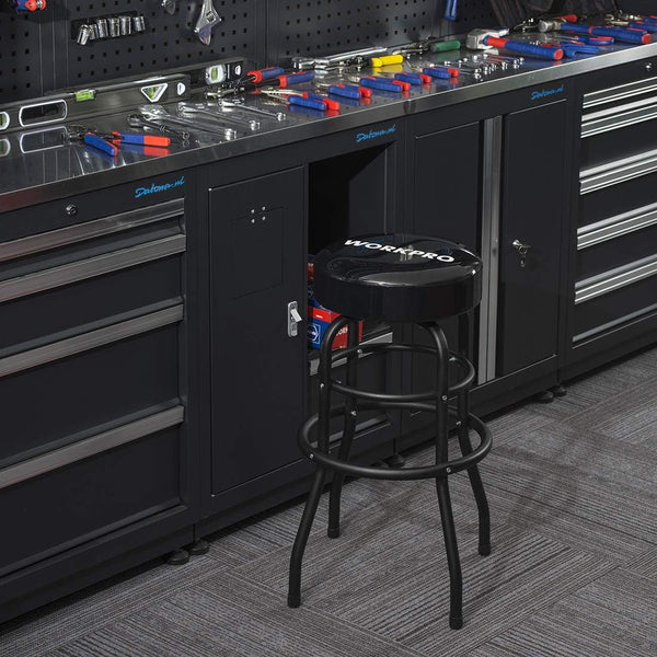 Modern Steel-Frame Rotating Commercial Bar Stool