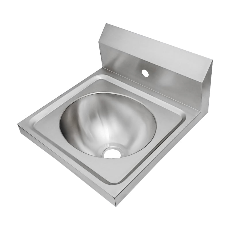 Wall-Mount Commercial Hand Sink — 304 Stainless Steel with Splash Guard