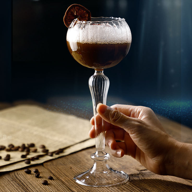 Elegant Peony Flower Cocktail Glass